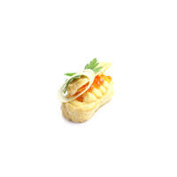 2606. Mini eclair with salmon caviar and egg cream