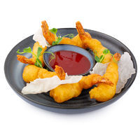 Golden fried prawns