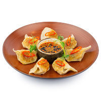 Japanese Gyoza dumplings with tiger prawns