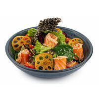 Salmon tataki salad