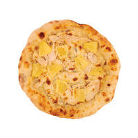 Pizza with chicken and pineapple